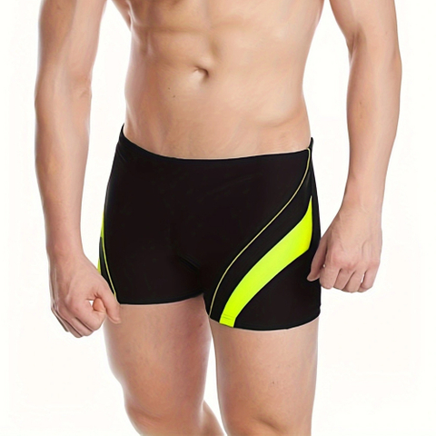 Color Block Fashionable Swimming Trunks
